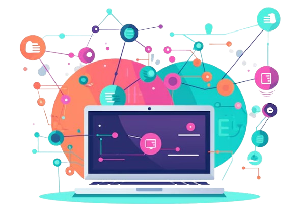 Illustration of connected digital services